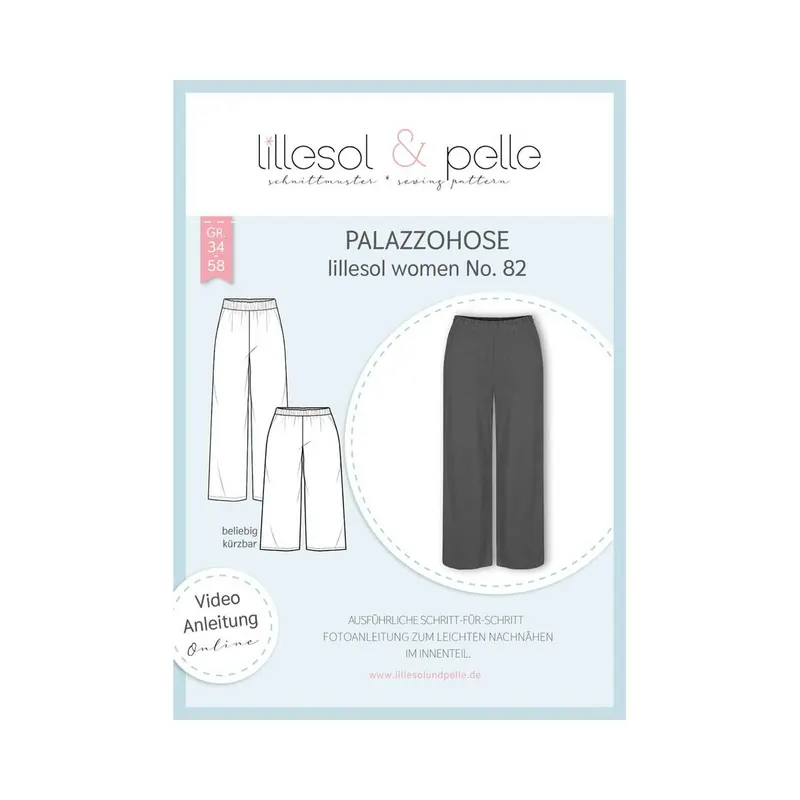Damen-Schnittmuster Palazzohose, lillesol women No.82