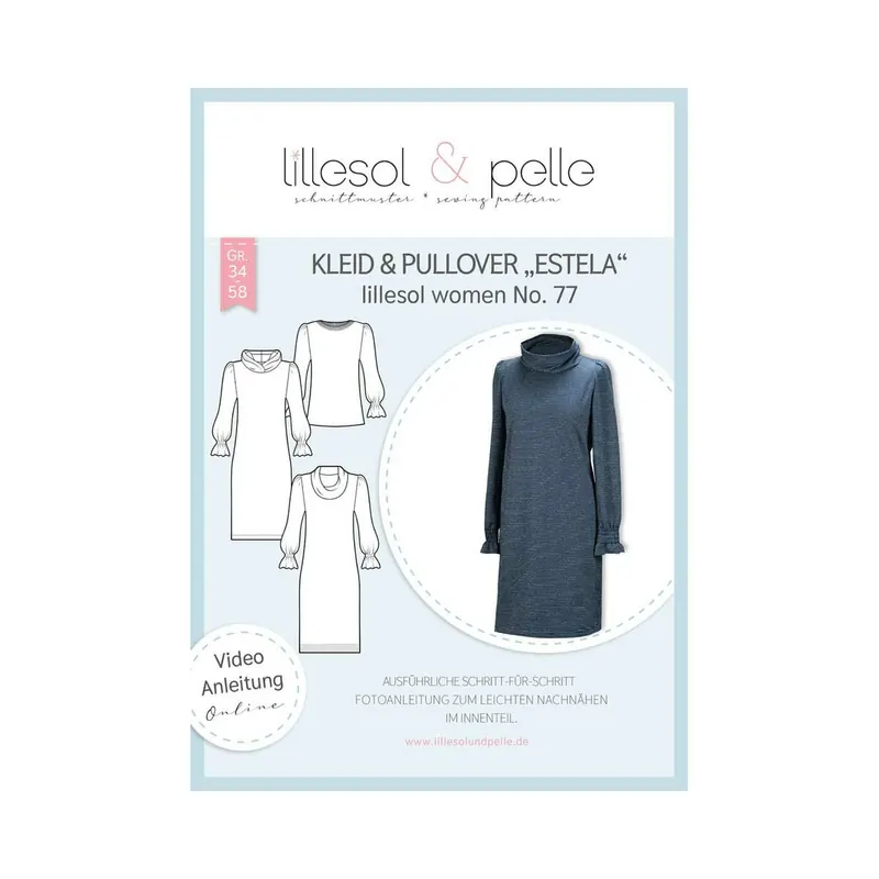 Damen-Schnittmuster Pullover & Kleid ESTELA, lillesol women No.77