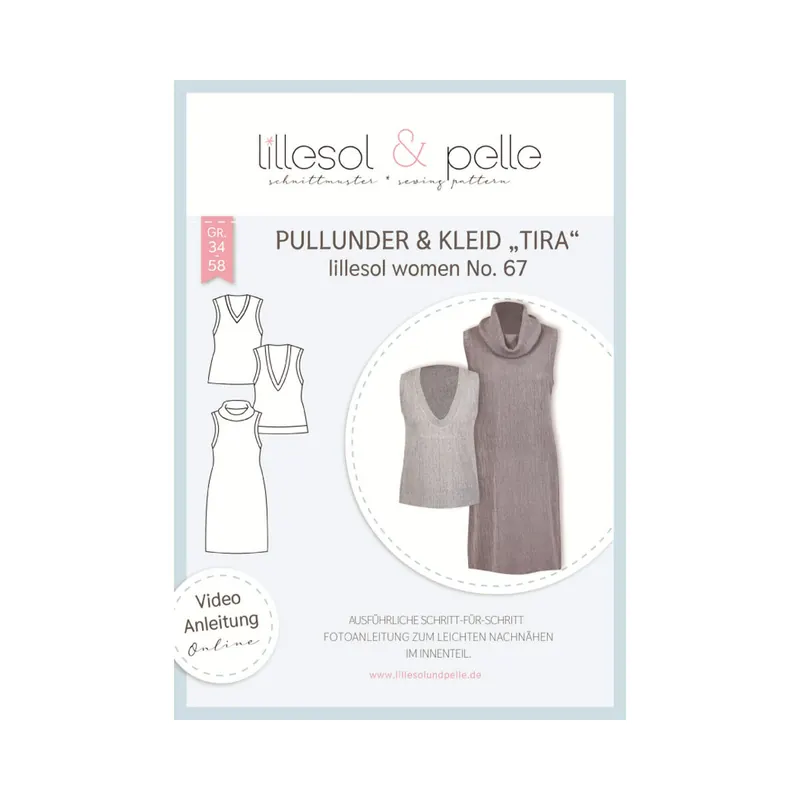 Damen-Schnittmuster Pullunder & Kleid TIRA, lillesol women No.67