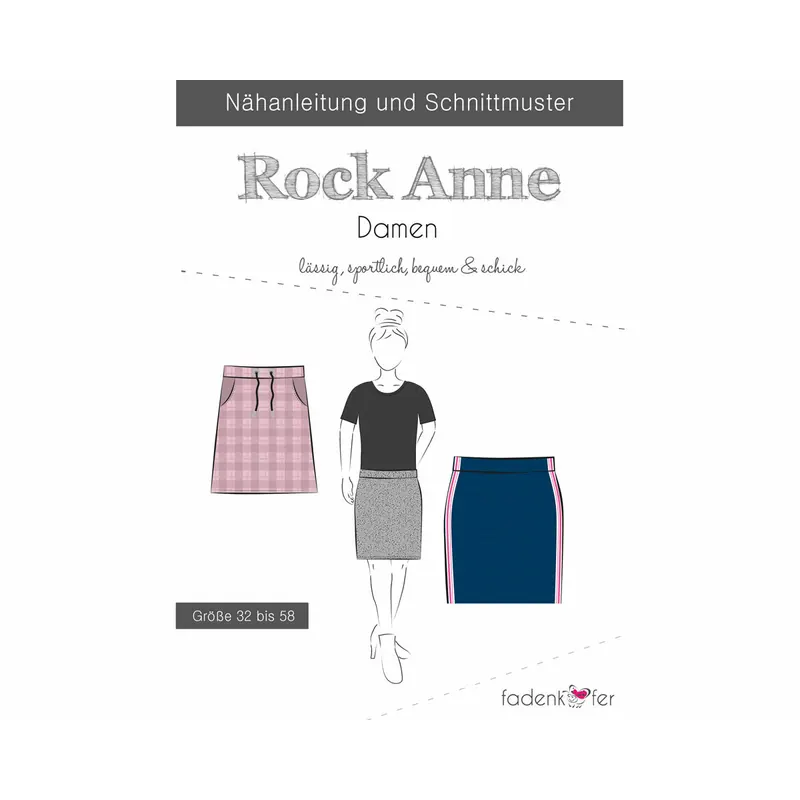 Damen-Schnittmuster Rock ANNE, fadenkäfer