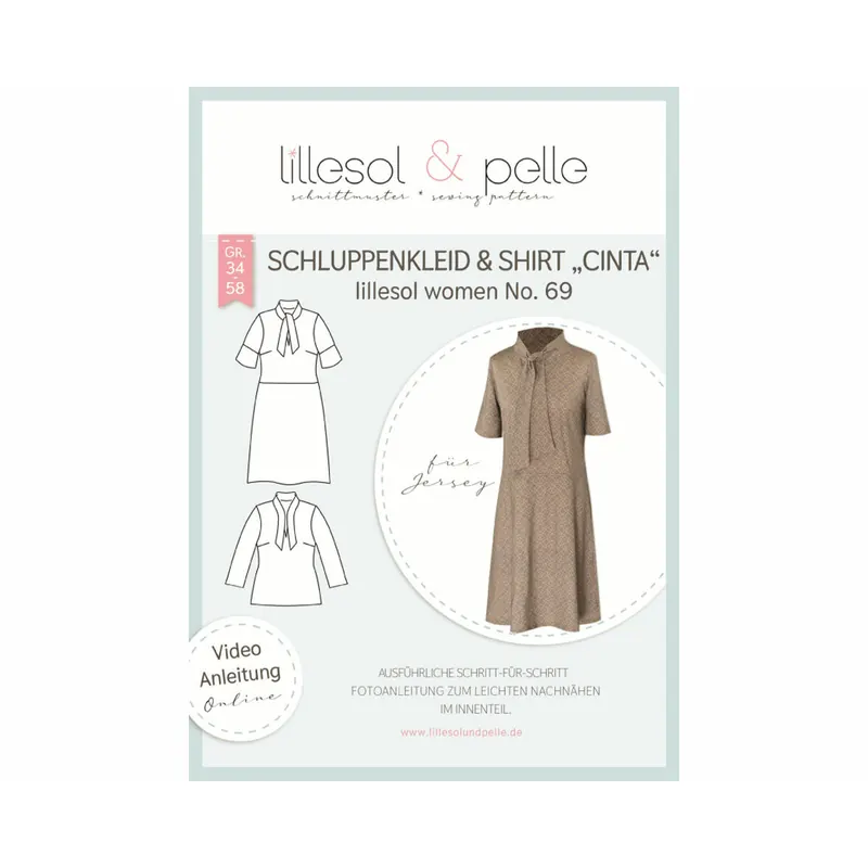 Damen-Schnittmuster Schluppenkleid & -shirt, lillesol women No.69