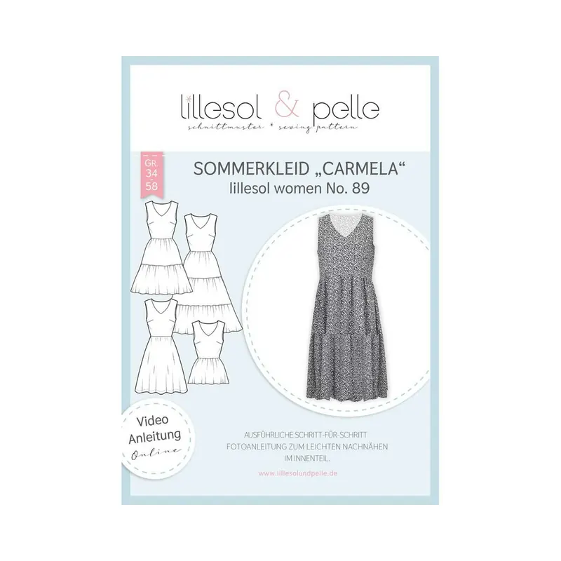 Damen-Schnittmuster Sommerkleid CARMELA, lillesol women No.89