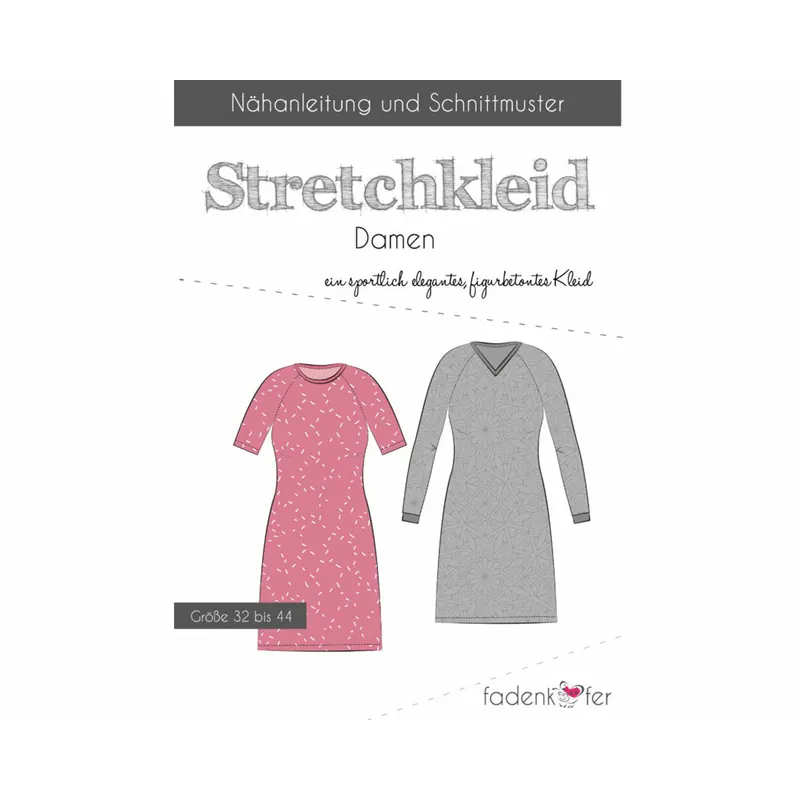 Damen-Schnittmuster Stretchkleid CAROLIN, fadenkäfer