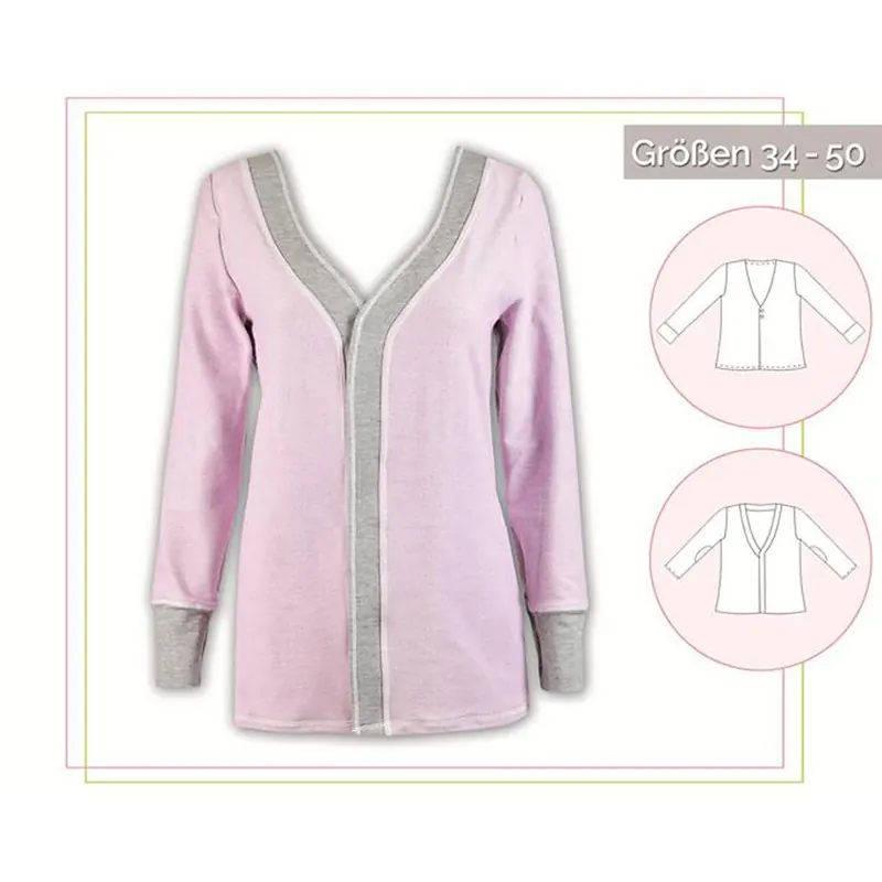 Damen-Schnittmuster Strickjacke Cardigan, lillesol women No.11