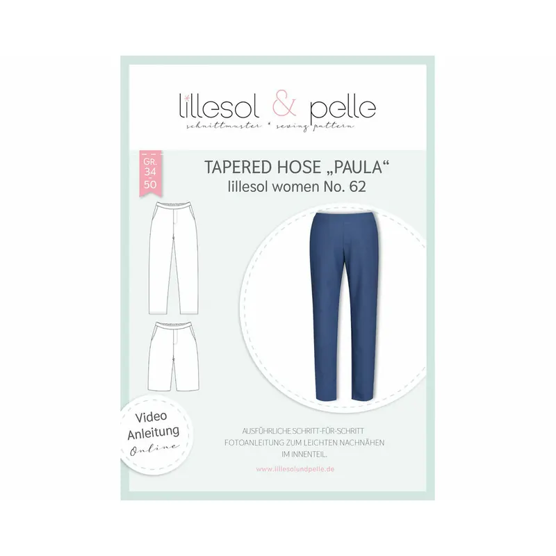Damen-Schnittmuster Tapered Hose PAULA, lillesol women No.62