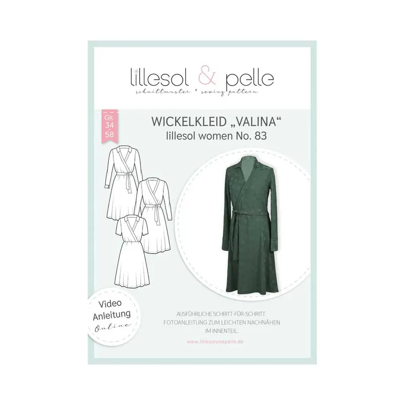 Damen-Schnittmuster Wickelkleid VALINA, lillesol women No.83