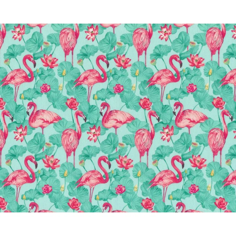 Deko-Baumwollstoff FLAMANT, Flamingos