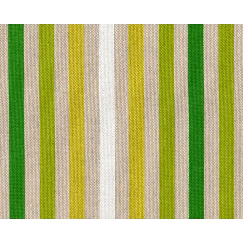 Dekostoff ARWED STRIPE, Streifen, natur-dunkles grasgrün-senfgelb