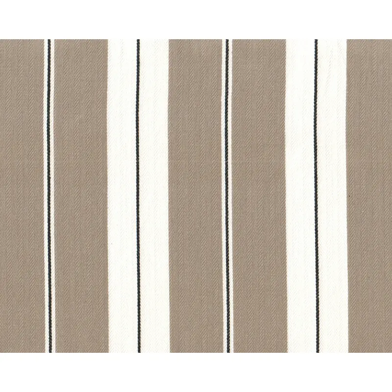 Dekostoff, Canvas EDGEWORTH, Fischgrat-Blockstreifen, natur dunkel, Clarke & Clarke