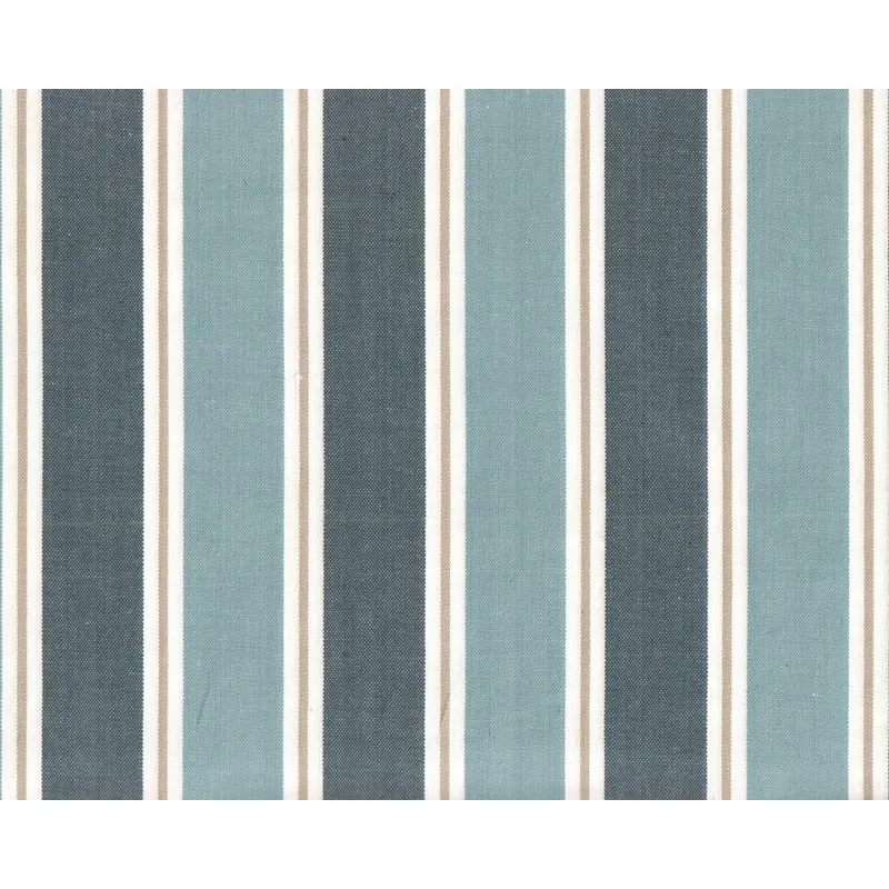 Dekostoff, Canvas EDGEWORTH, Streifen-Kombination, jeansblau, Clarke & Clarke