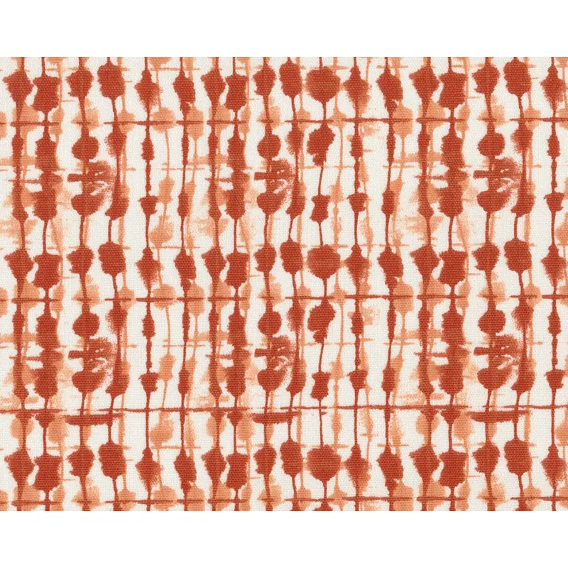 Dekostoff Clarke & Clarke BATIK, Tupfen-Raster, terracotta-wollweiß