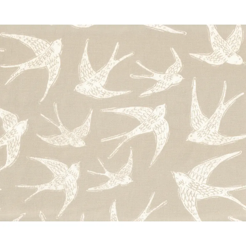 Dekostoff FLY AWAY, Schwalben, natur, Clarke & Clarke