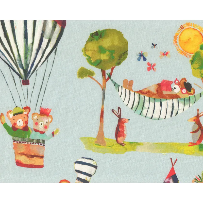 Dekostoff MY WORLD, Teddies, hellblau, Clarke & Clarke
