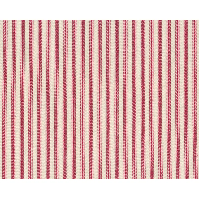 Dekostoff TICKING STRIPES, Fischgrat-Streifen, rot, Clarke & Clarke