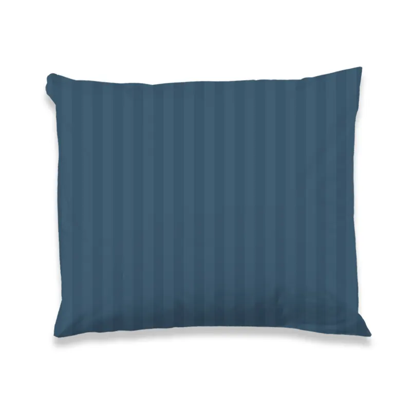 Descanso Kissenbezug 60x70 cm Mako Satin Hotel Sevilla ruhiger Satin-Streifen blau