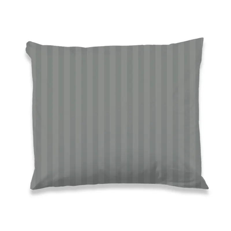 Descanso Kissenbezug 60x70 cm Mako Satin Hotel Sevilla ruhiger Satin-Streifen grau