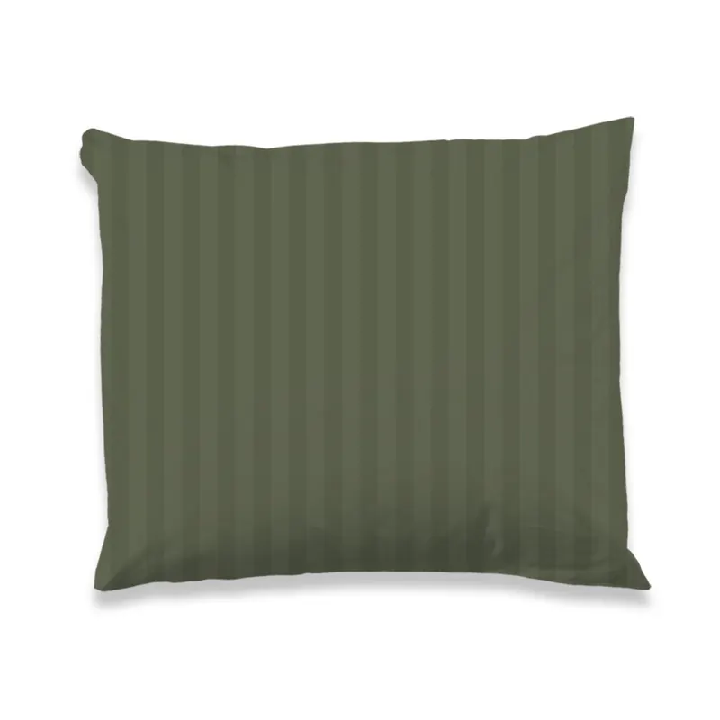 Descanso Kissenbezug 60x70 cm Mako Satin Hotel Sevilla ruhiger Satin-Streifen grün