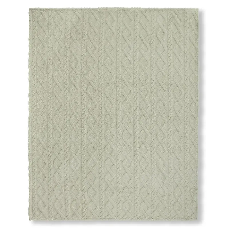 Descanso Plaid 150x200 cm Jacquard-Teddy Jacquard Teddy Jacquard Teddy grün