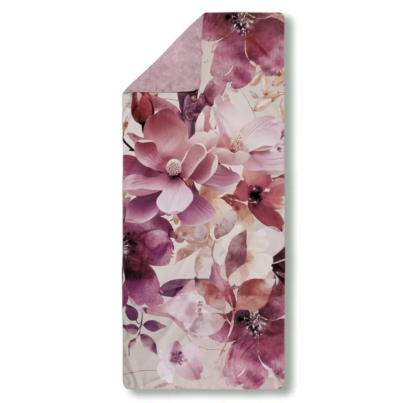 Descanso Sporthandtuch 75x180 cm Polyvelvet Chaja Blumen natur