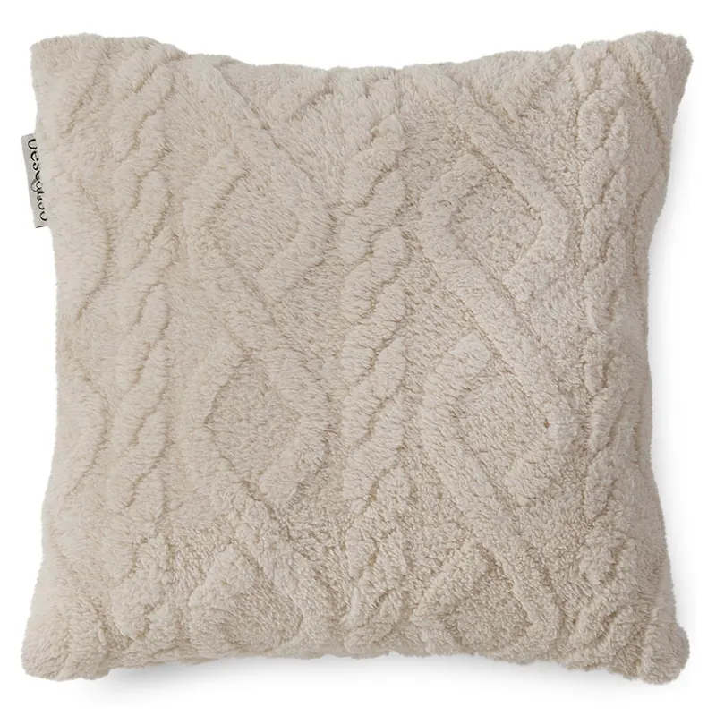 Descanso Zierkissen 40x40 cm Jacquard-Teddy Jacquard Teddy jacquard teddy natur