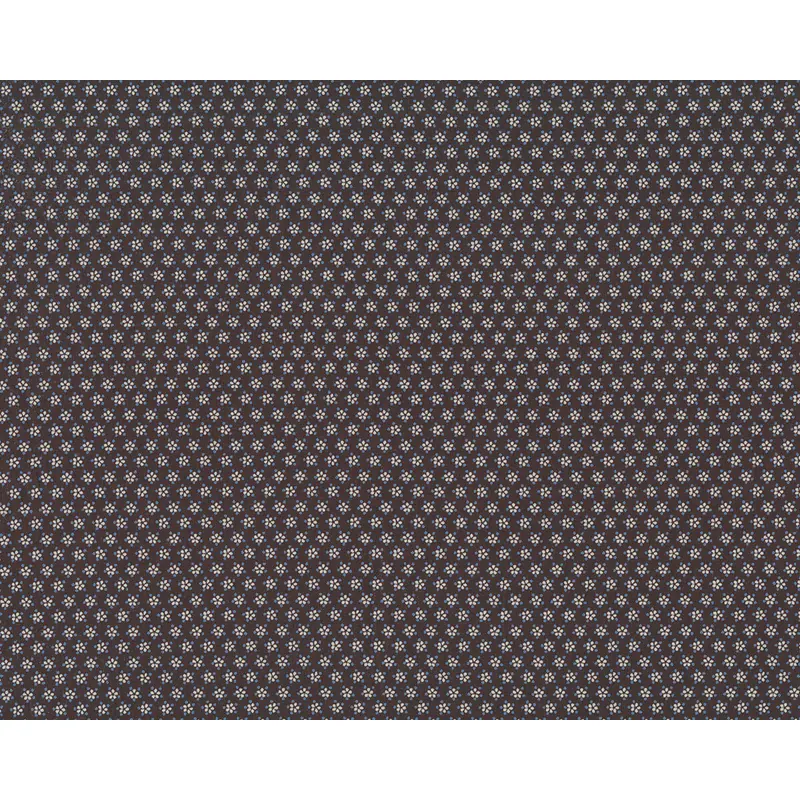 Designer Baumwollstoff aus Italien SMITH, Blümchen, dunkelbraun