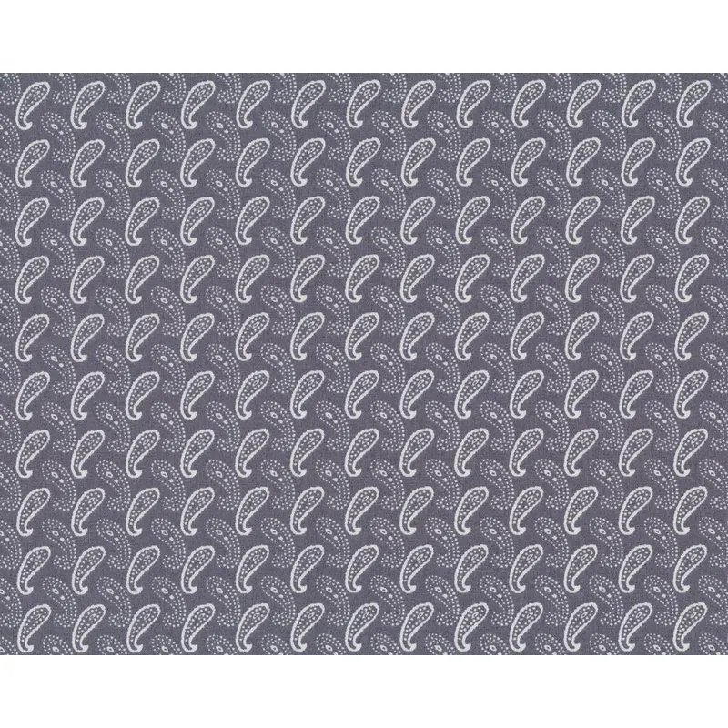 Designer Baumwollstoff aus Italien SMITH, Paisleys, grau