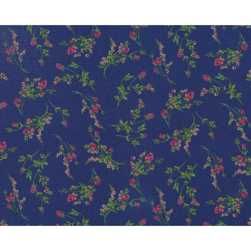 Designer Baumwollstoff MAZZO, Blumenstrauß, blau