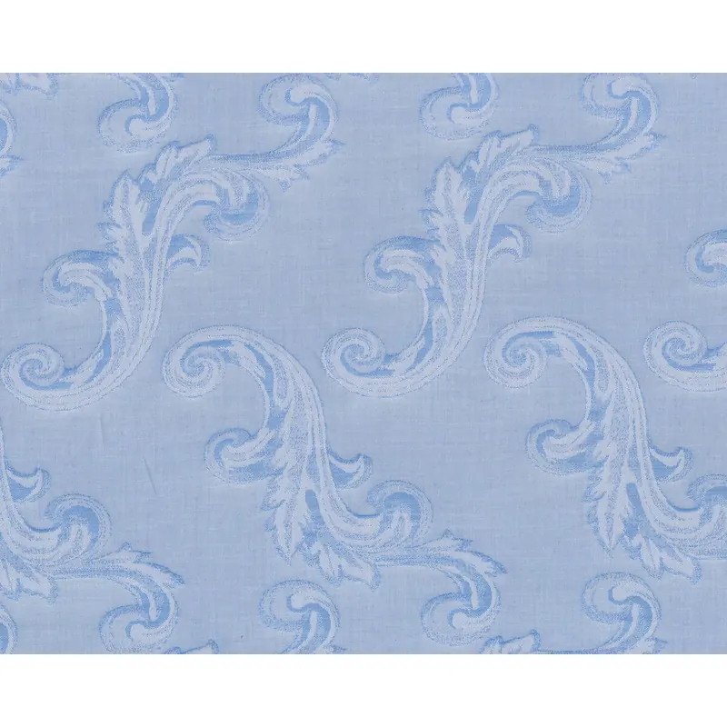 Designer Baumwollstoff VERSA, Schnörkel, hellblau
