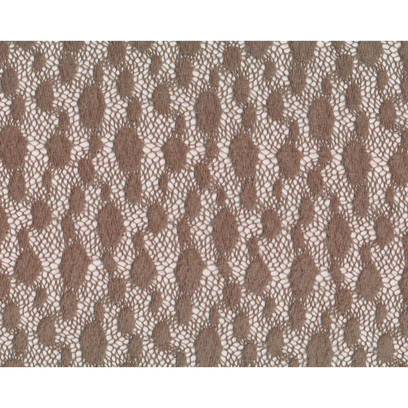 Designer Spitze TANIA, Ovale, graubraun