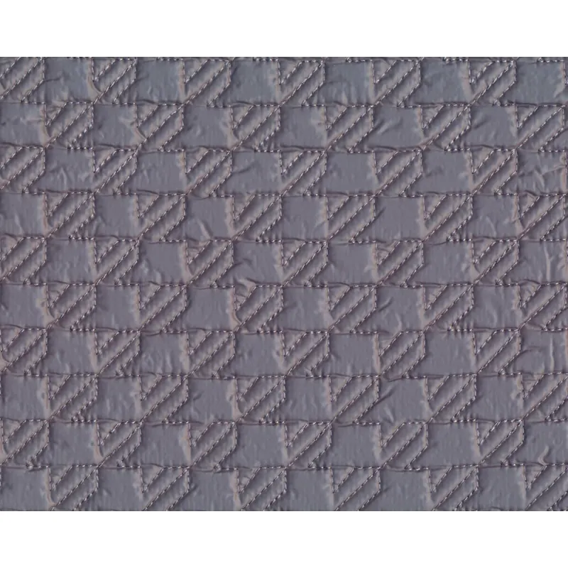 Designer Steppstoff GABRIELE, Stepp-Quadrate, silbergrau