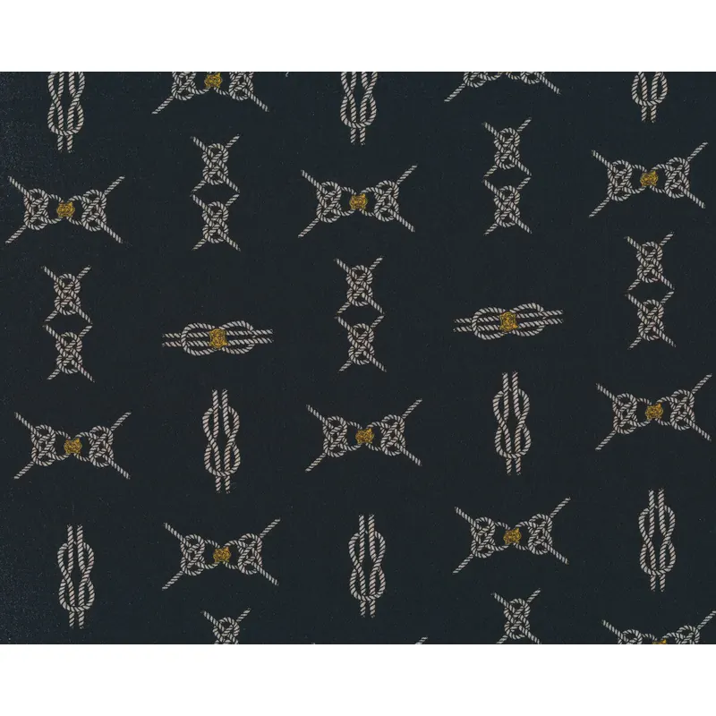 Designer-Viskose-Crepe MERCUR, Seemanns-Knoten, nachtblau