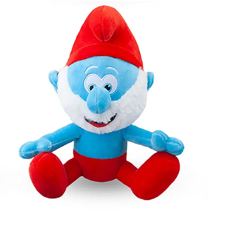 Die Schlümpfe Kuscheltier Plüschtier Papa Schlumpf Stofftier Plüschfigur 23 cm sitzend
