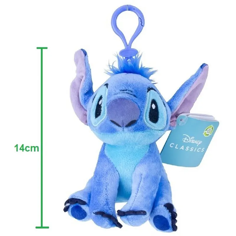Disney Lilo und Stitch Kuscheltier Lilo und Stitch Plüschtier Stitch Bagclip XXL 14 cm Stofftier Anime Plush Stofftier Cute Plushie Halloween Weihnachten Geschenke für Kinder