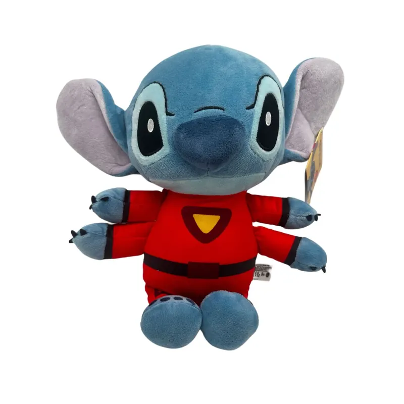 Disney Lilo und Stitch Kuscheltier Lilo und Stitch Plüschtier XXL 36 cm Stofftier Anime Kawaii Plush Stofftier Cute Plushie Halloween Weihnachten Geschenke für Kinder Stitch mit rot