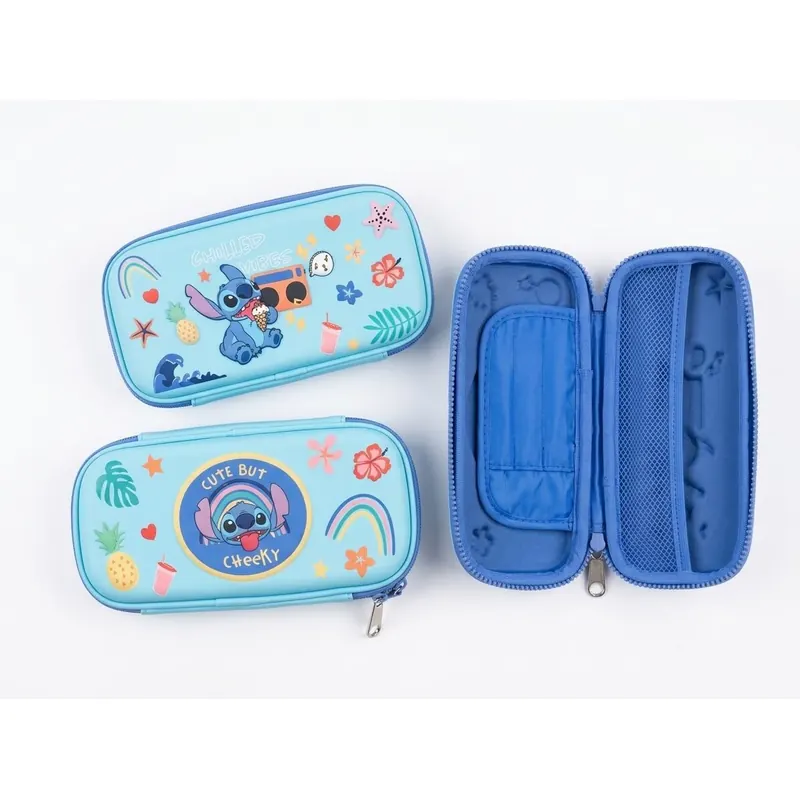 Disney Stitch Federmäppchen 22 cm – Federtasche mit Fächern & Reißverschluss