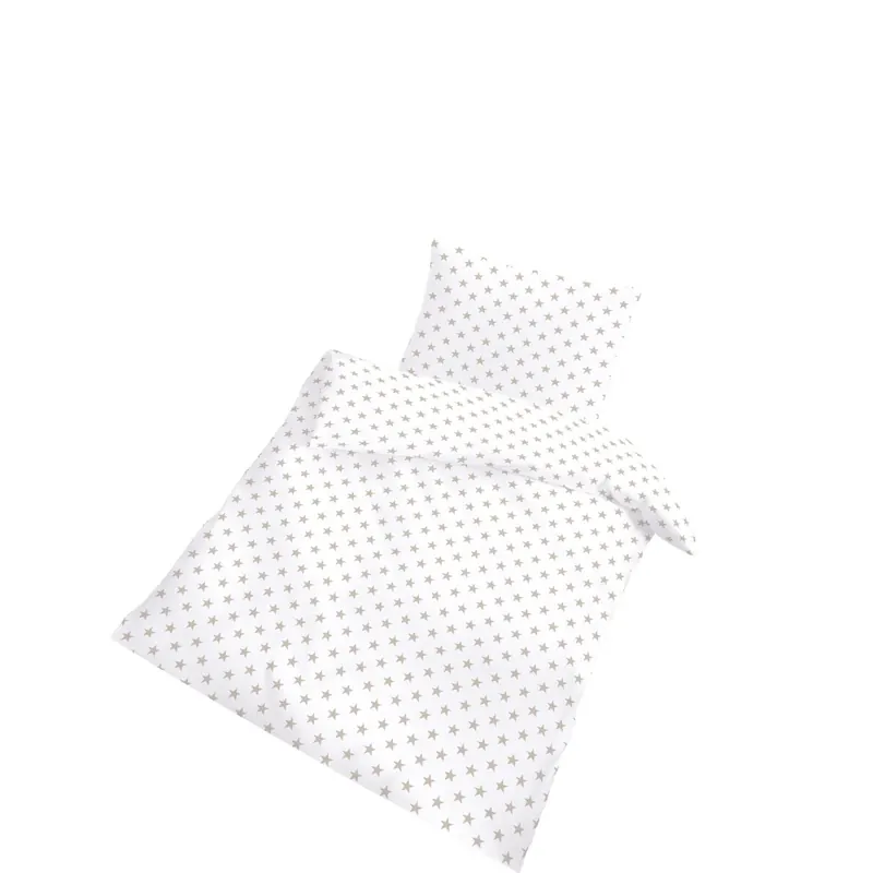 Dobnig Renforcé Kinderbettwäsche 2tlg. 100x135 cm Sterne beige