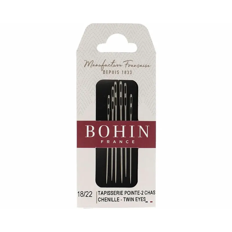 Doppelöhr-Sticknadeln mit Spitze CHENILLE, Bohin