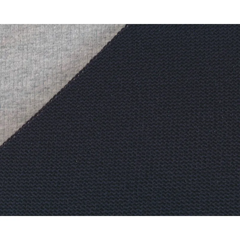 Doubleface-Strickstoff DEANA, nachtblau-grau