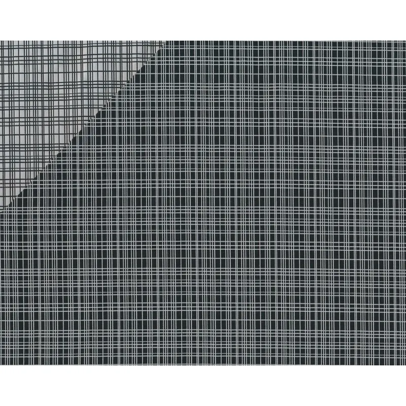 Doubleface-Taftstoff aus Italien, ENISA, Karo-Design, schwarz-weiß