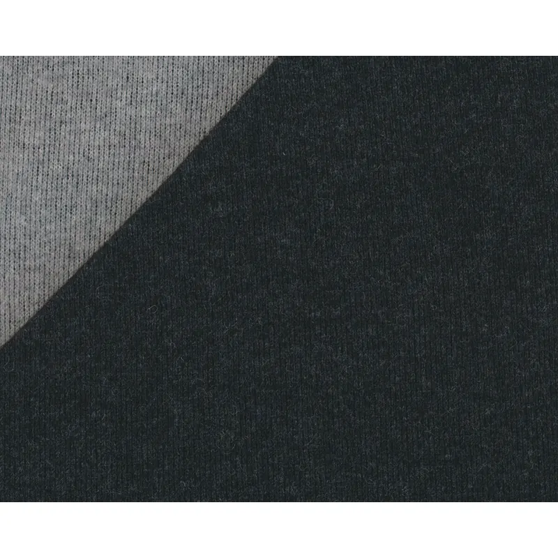 Doubleface Woll-Strickstoff FRIEDRICH, anthrazit-hellgrau