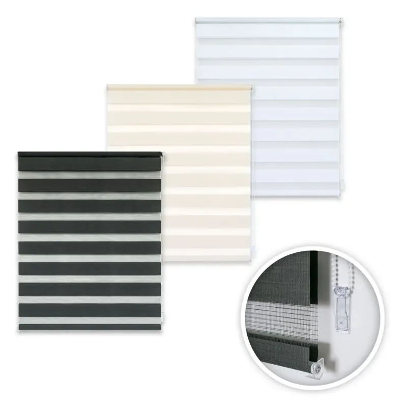 Duo Doppelrollo Klemmfix Fensterrollo ohne Bohren mit Pendelsicherung