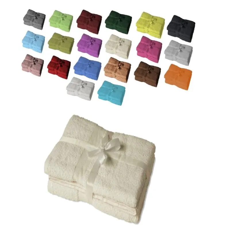 Duschtuch 2er Set 70 x 140 cm Naturweiss