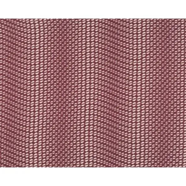 Edler Chiffon "Retrowave" mit Retro-Kaffeebohnen-Muster, dunkles weinrot