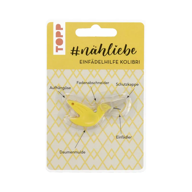 Einfädelhilfe KOLIBRI, gelb, TOPP