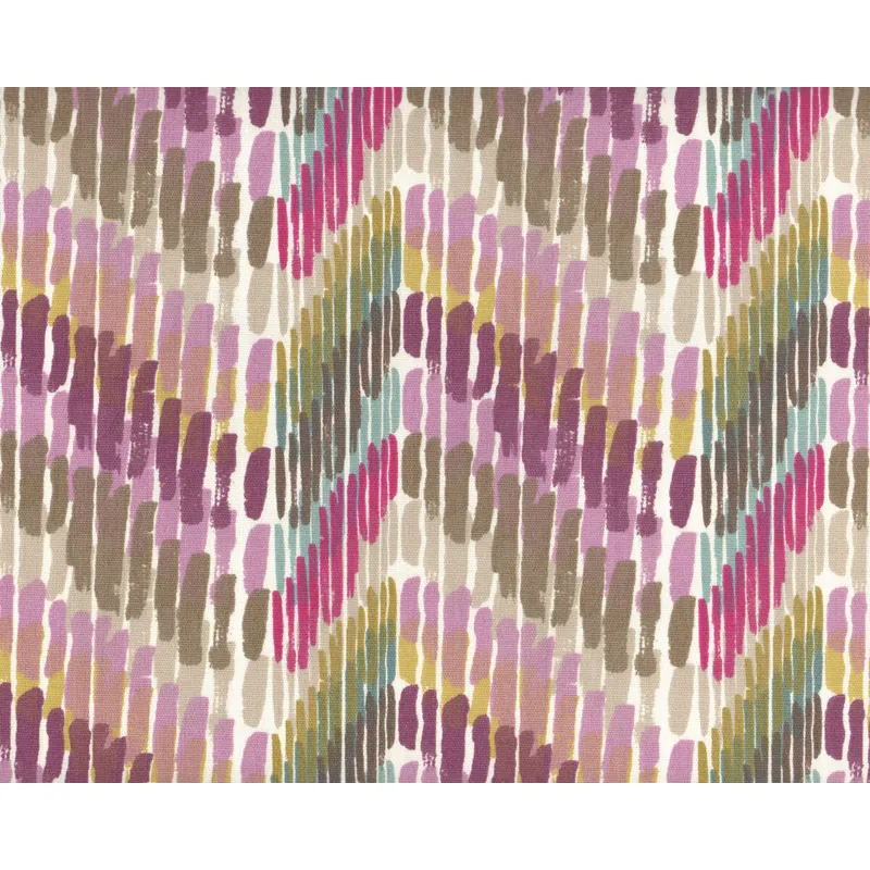 Englischer Dekostoff Clarke & Clarke CARIBA, Raster-Streifen, gedecktes lila-fuchsia