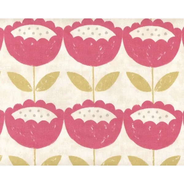 Englischer Dekostoff Clarke & Clarke FOLIA ANAIS, Korbblüten, pink