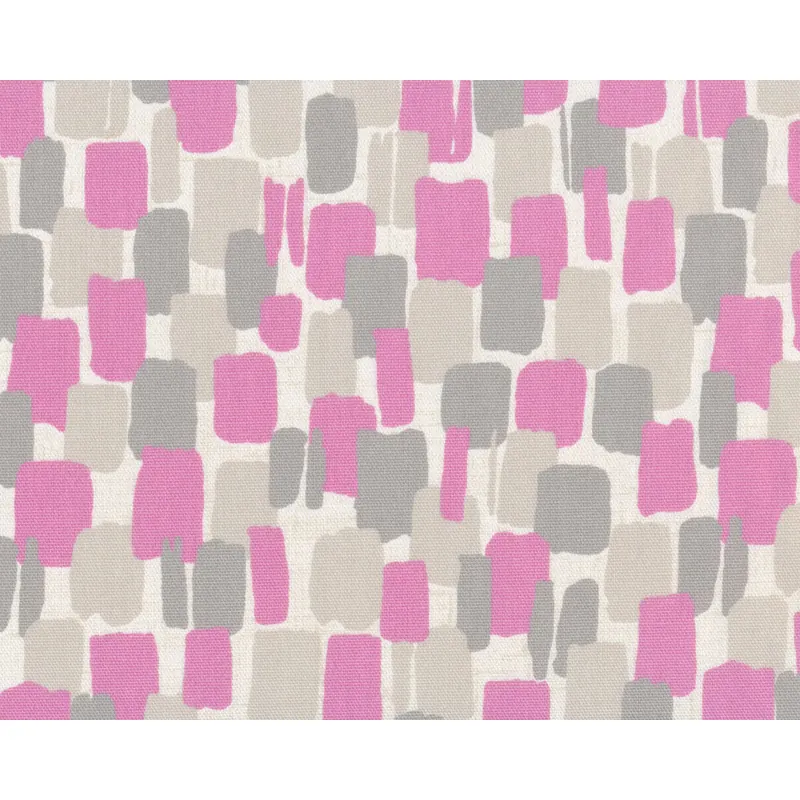 Englischer Dekostoff Clarke & Clarke LA VIE EN ROSE, Tupfen-Rechtecke, pink-natur