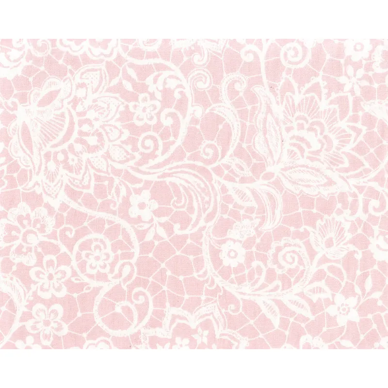 Englischer Dekostoff Clarke & Clarke LACE GARDEN, Blütennetz, helles rosa