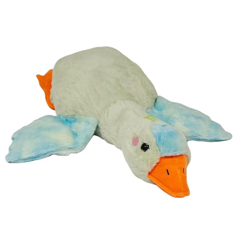 Ente Kuscheltier Kissen Figur Plüsch 42 cm Plüsch Kuschelkissen Flugente Gans grün blau
