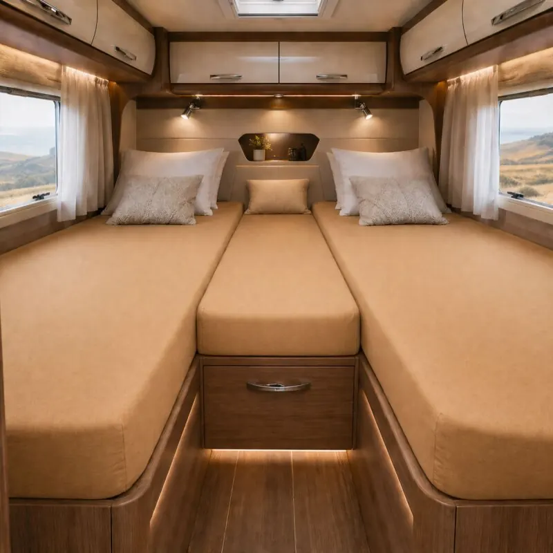 EXKLUSIV HEIMTEXTIL  Frottee Spannbettlaken Set für Wohnmobile  Sand